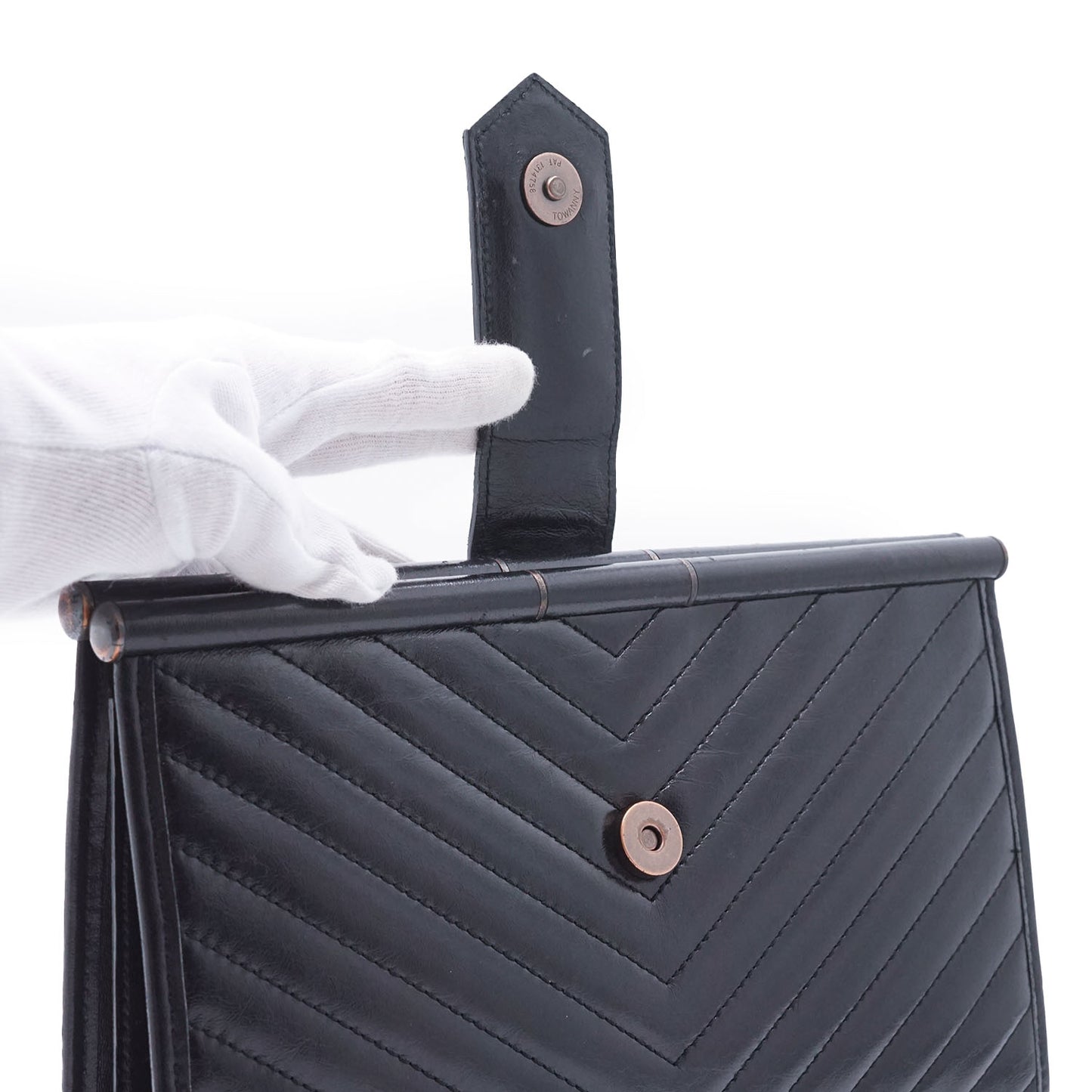 YSL Quilted Embossed Leather Clutch