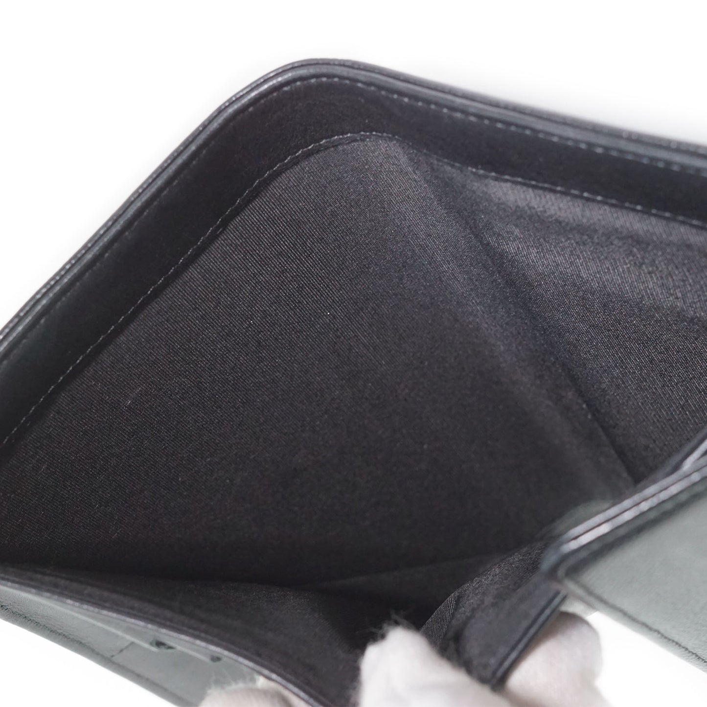 Metallic CC Logo Bi-fold Long Wallet