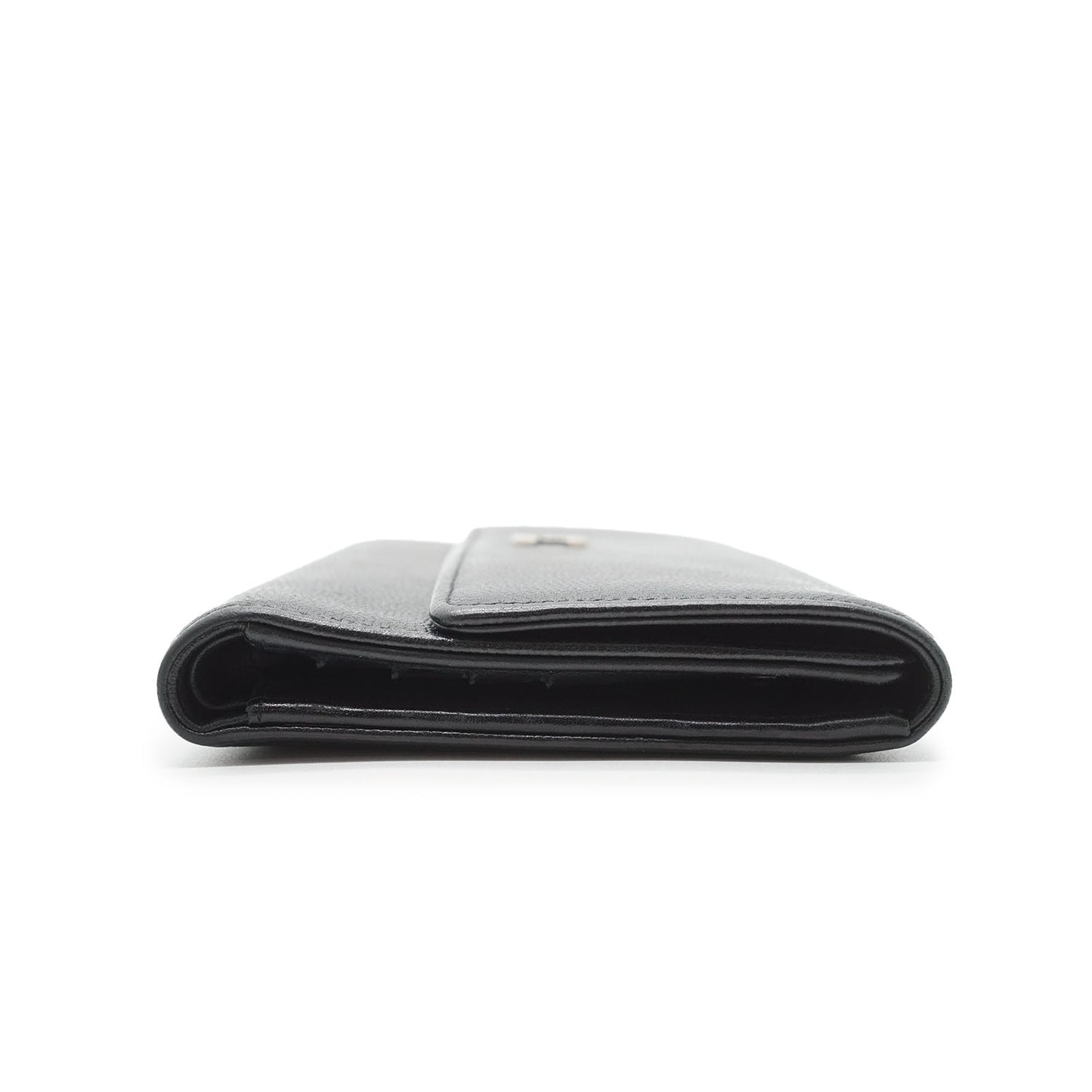 Metallic CC Logo Bi-fold Long Wallet