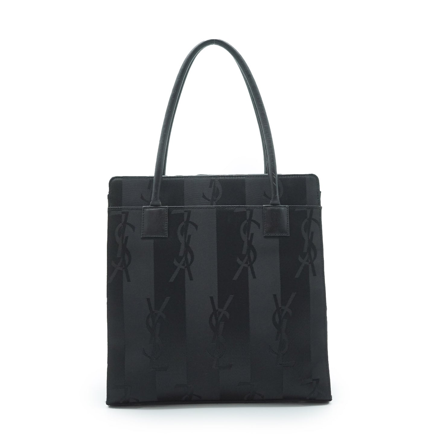 YSL Logo Vertical Stripes Top Handle Bag