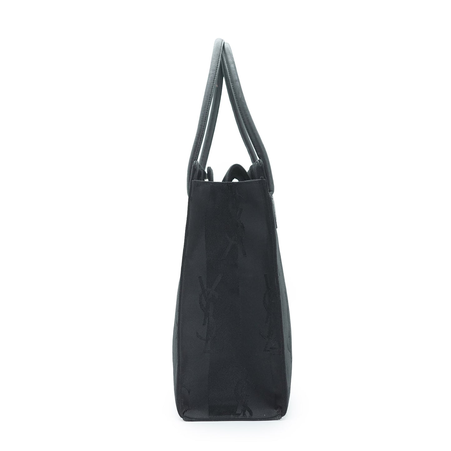 YSL Logo Vertical Stripes Top Handle Bag