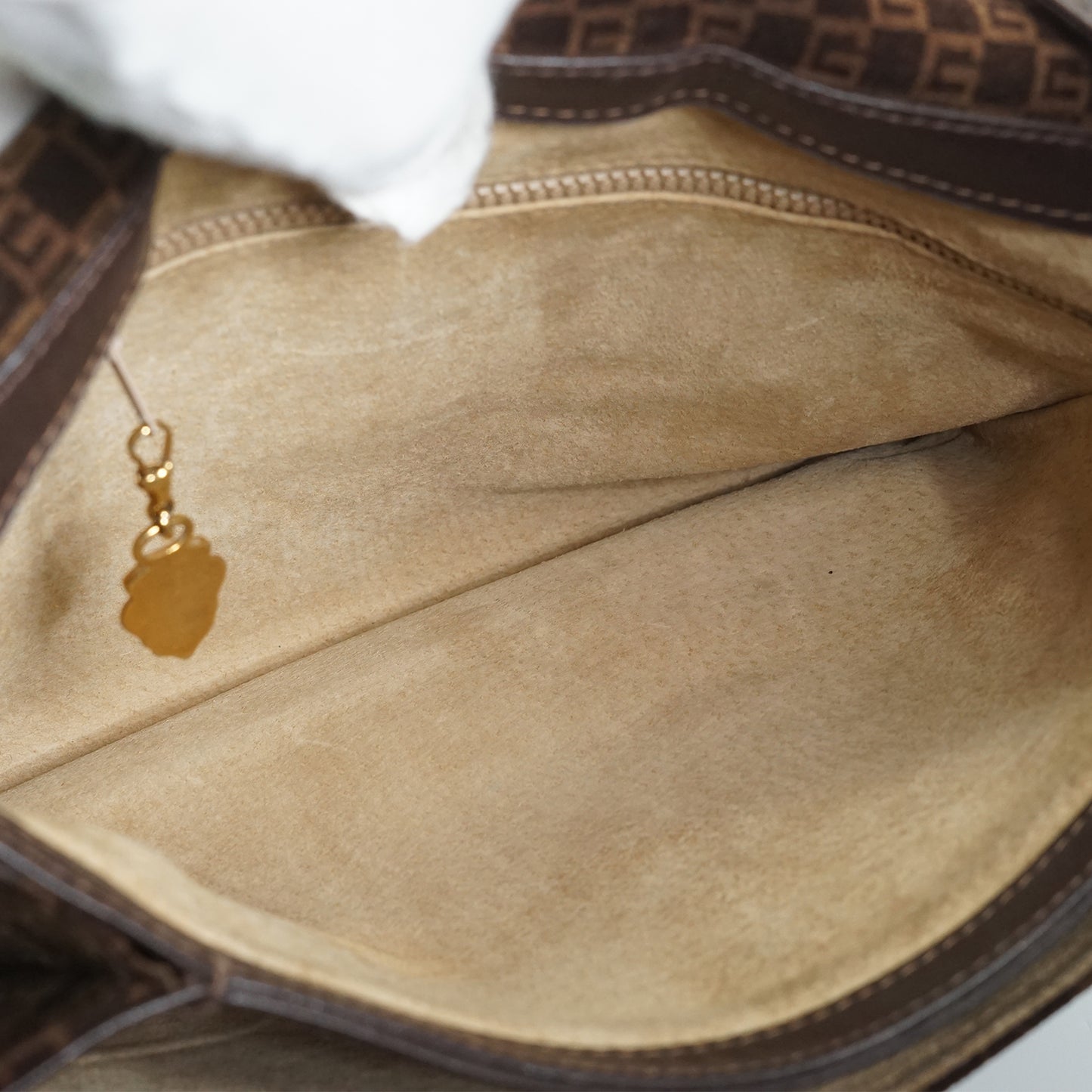 GG Suede Vintage Box Shoulder Bag