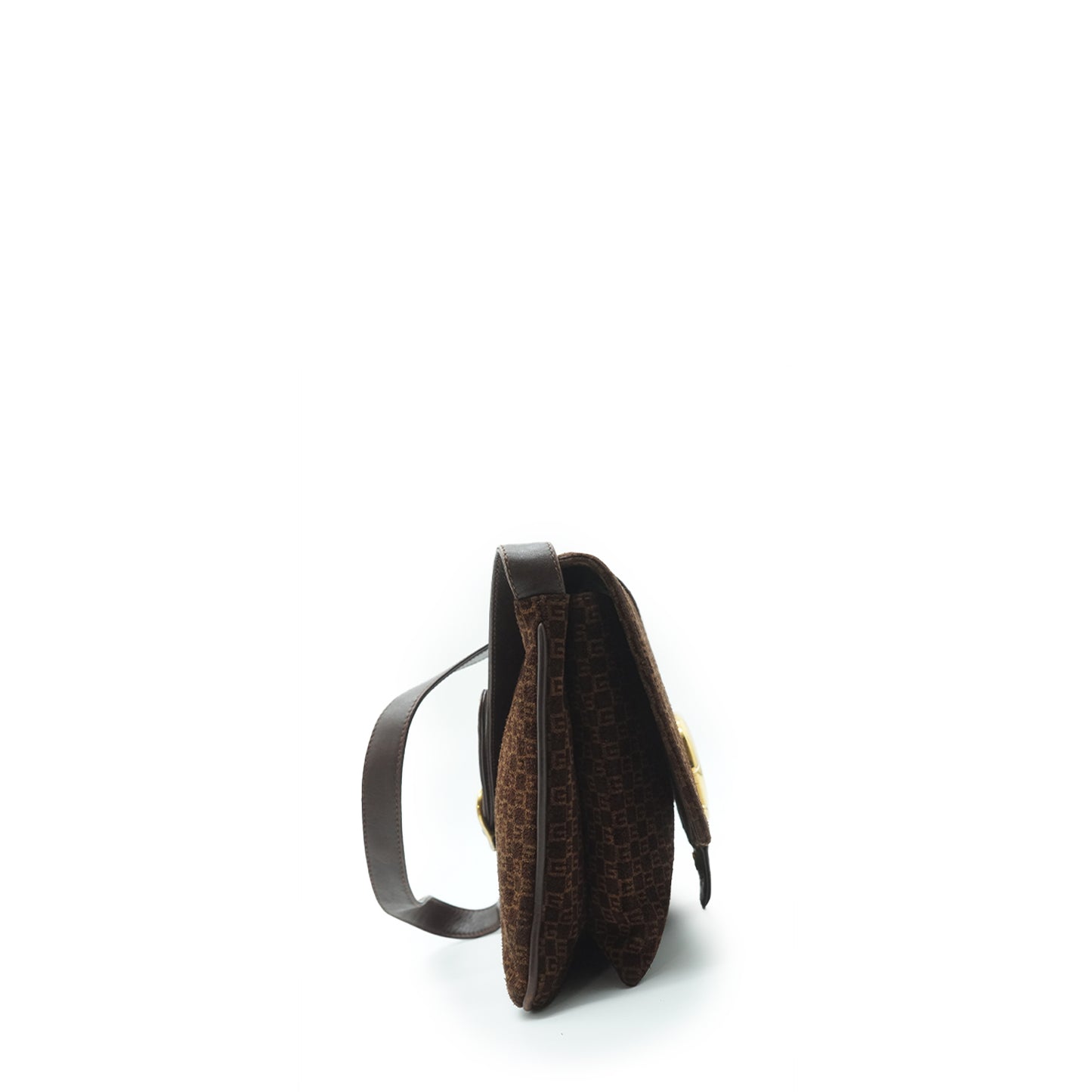 GG Suede Vintage Box Shoulder Bag