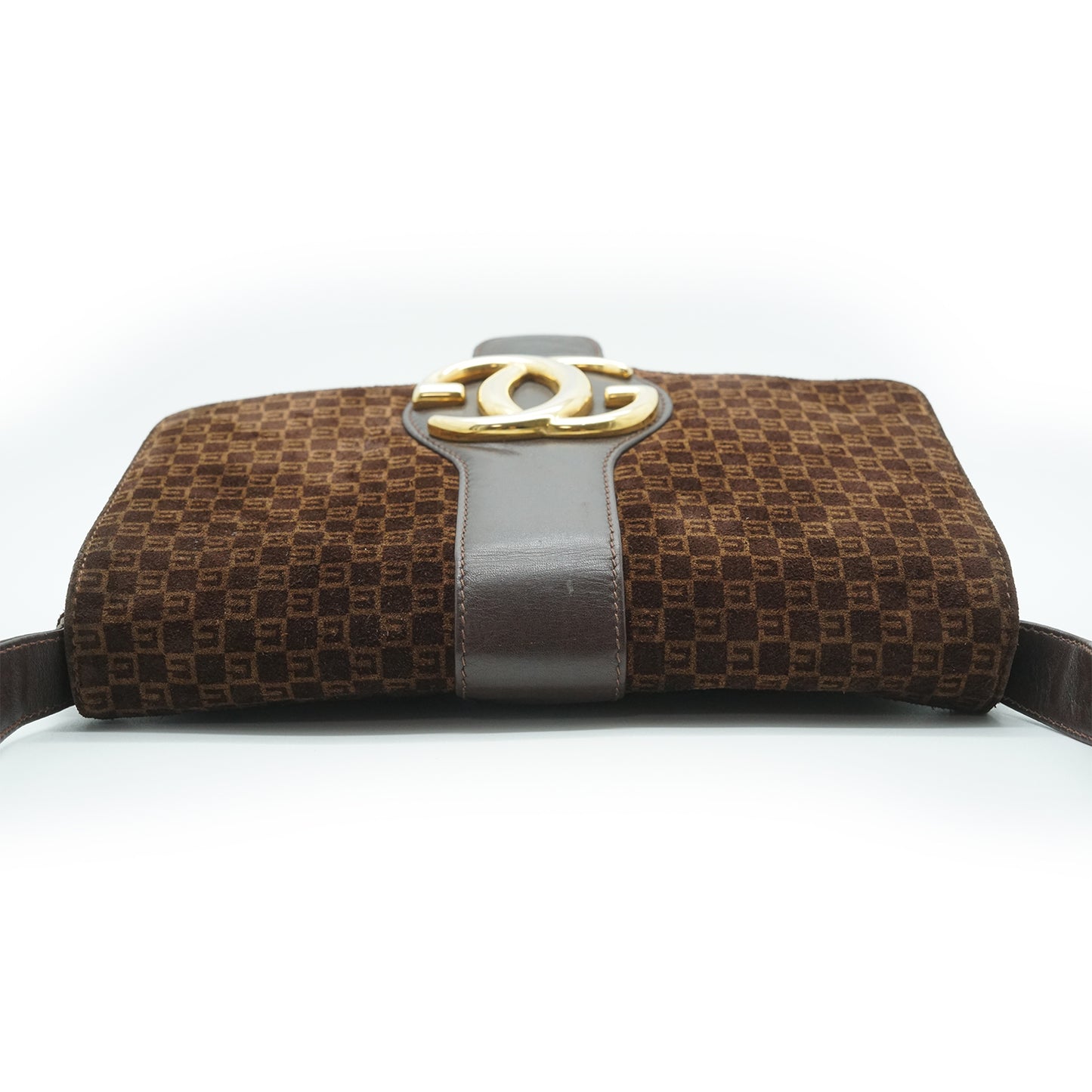 GG Suede Vintage Box Shoulder Bag