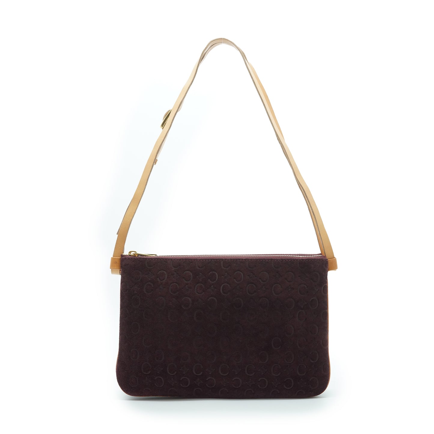 C Macadam Suede Duo Shoulder Pochette