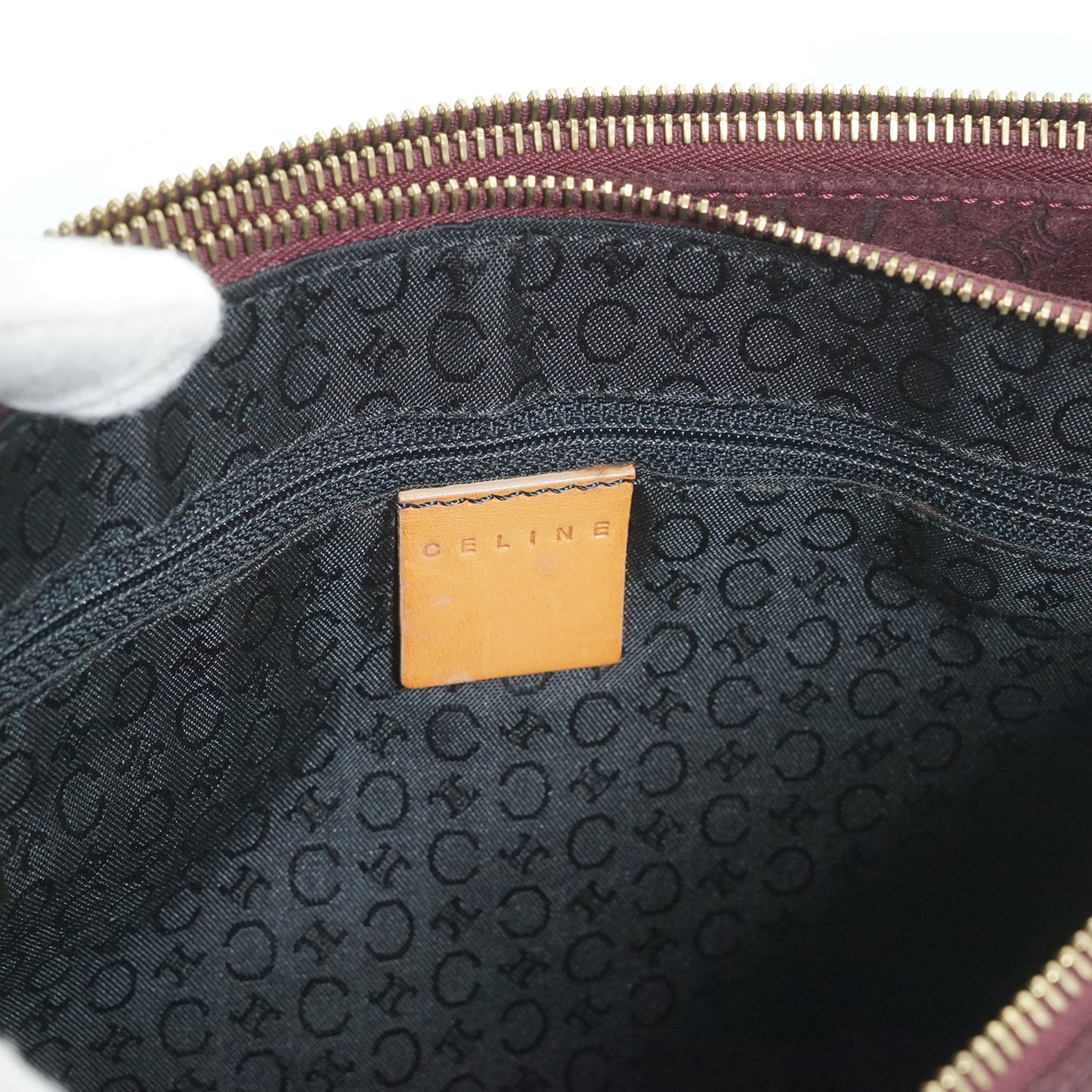 C Macadam Suede Duo Shoulder Pochette