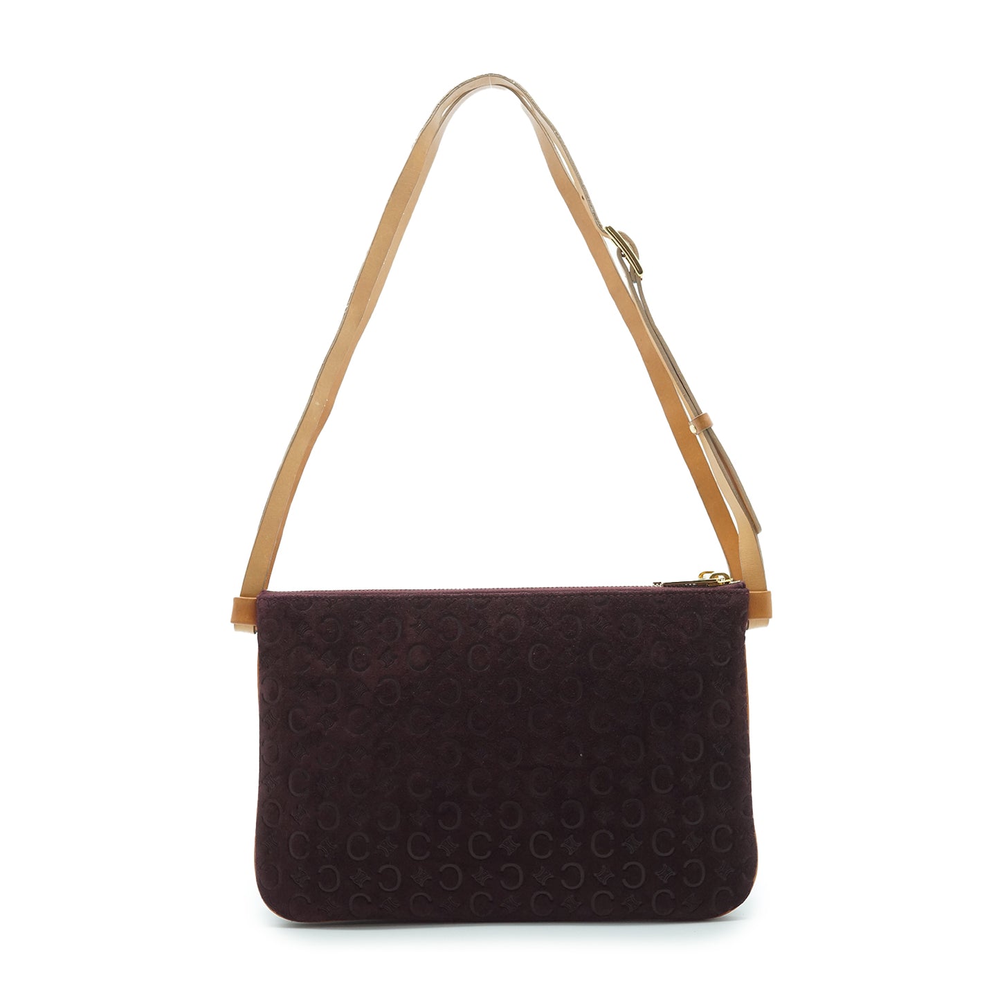 C Macadam Suede Duo Shoulder Pochette