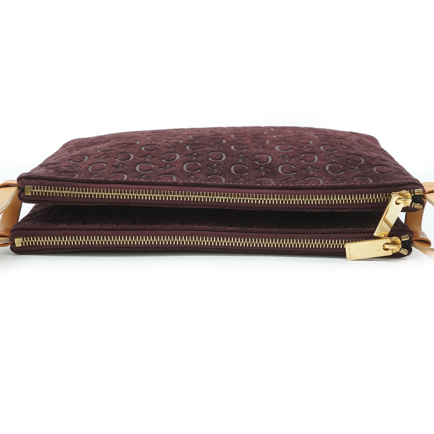 C Macadam Suede Duo Shoulder Pochette