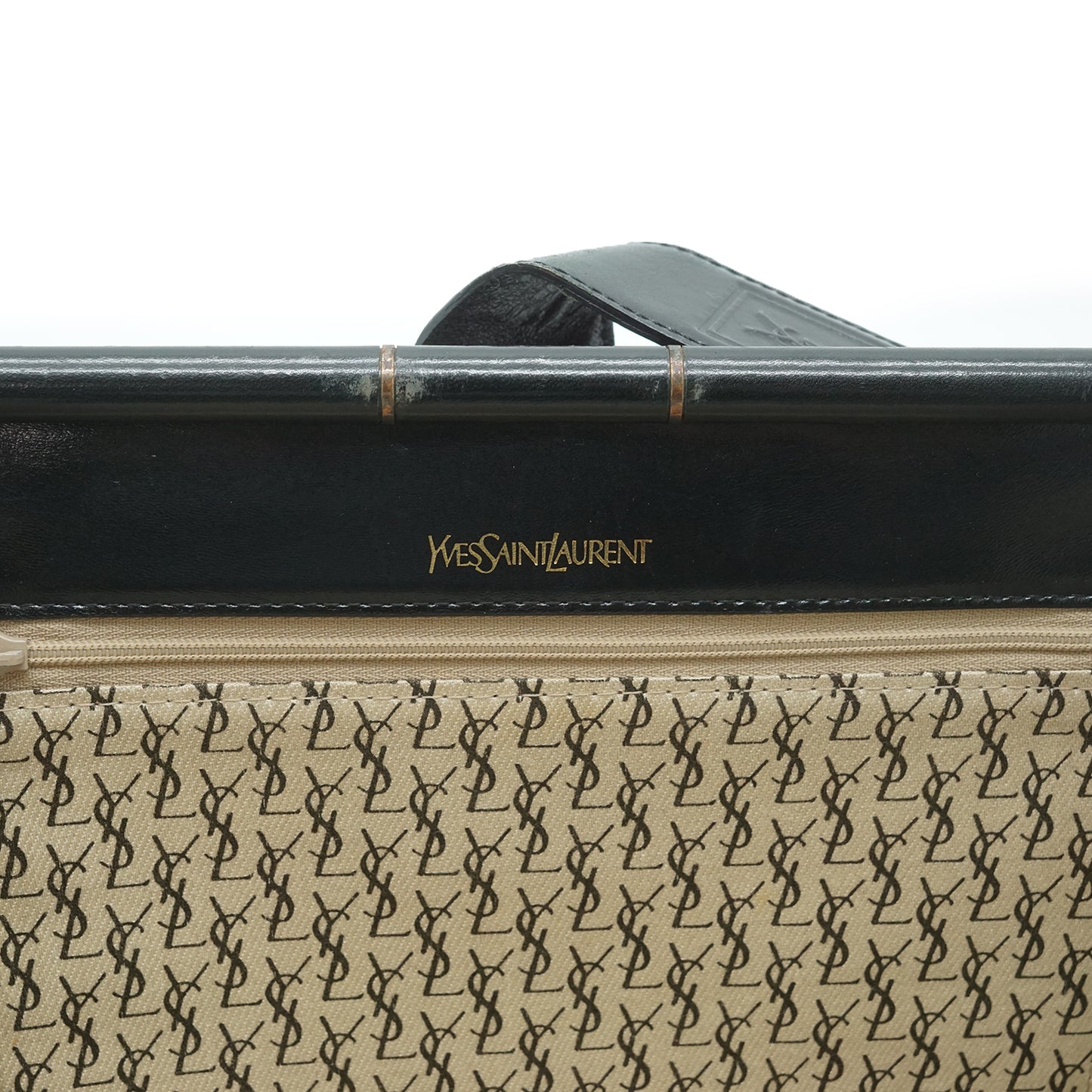 YSL Quilted Embossed Leather Clutch