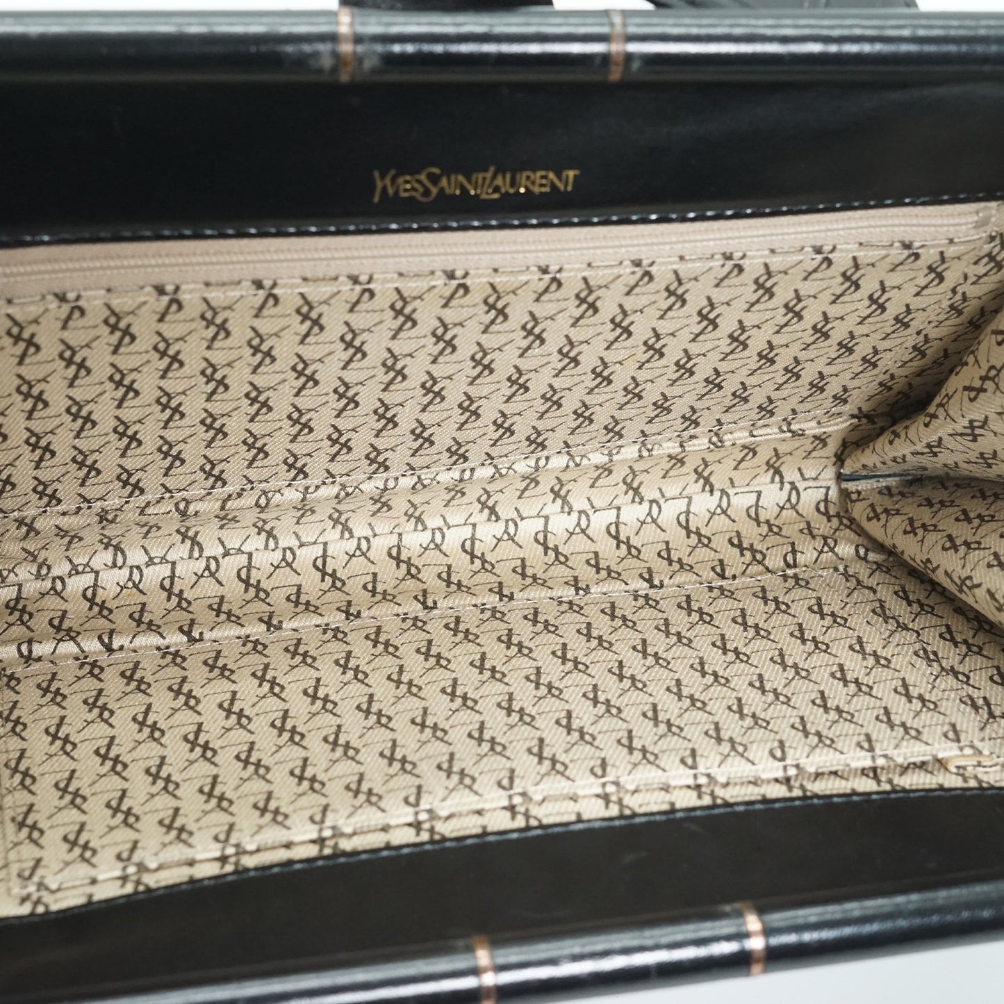 YSL Quilted Embossed Leather Clutch