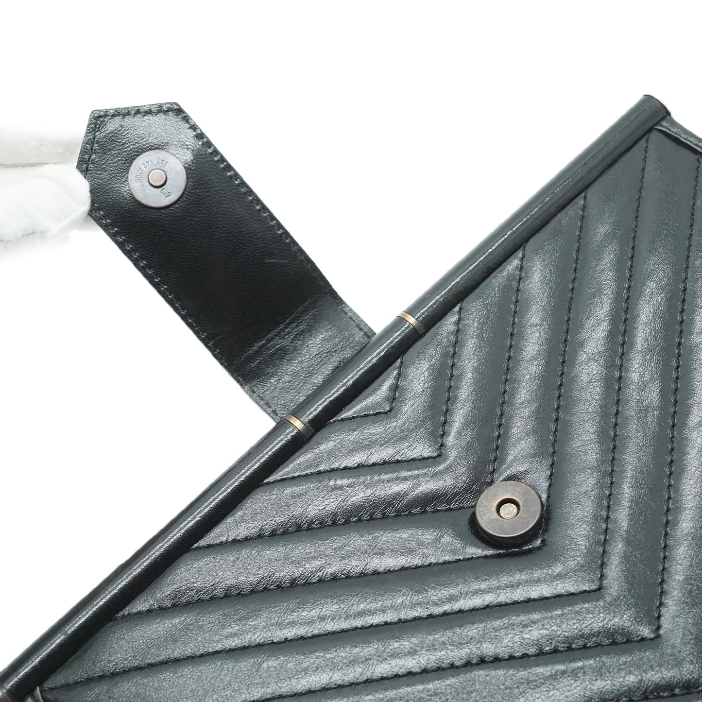 YSL Quilted Embossed Leather Clutch