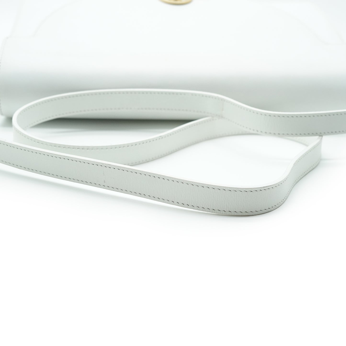 Vintage Leather Box Shoulder Bag