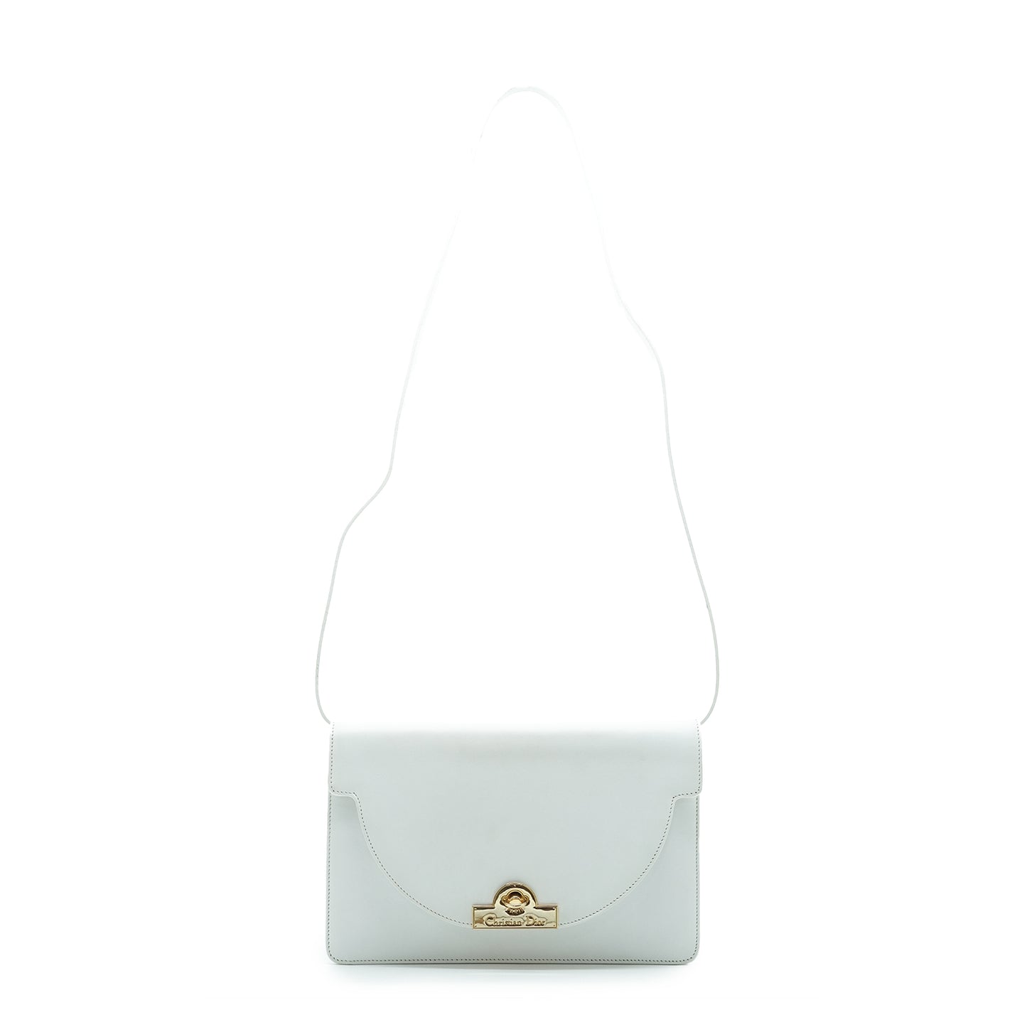 Vintage Leather Box Shoulder Bag