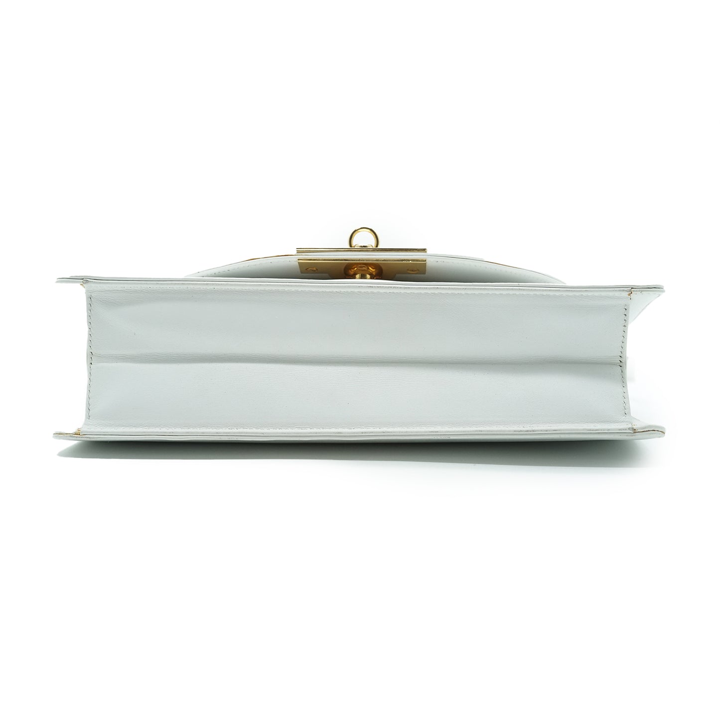Vintage Leather Box Shoulder Bag