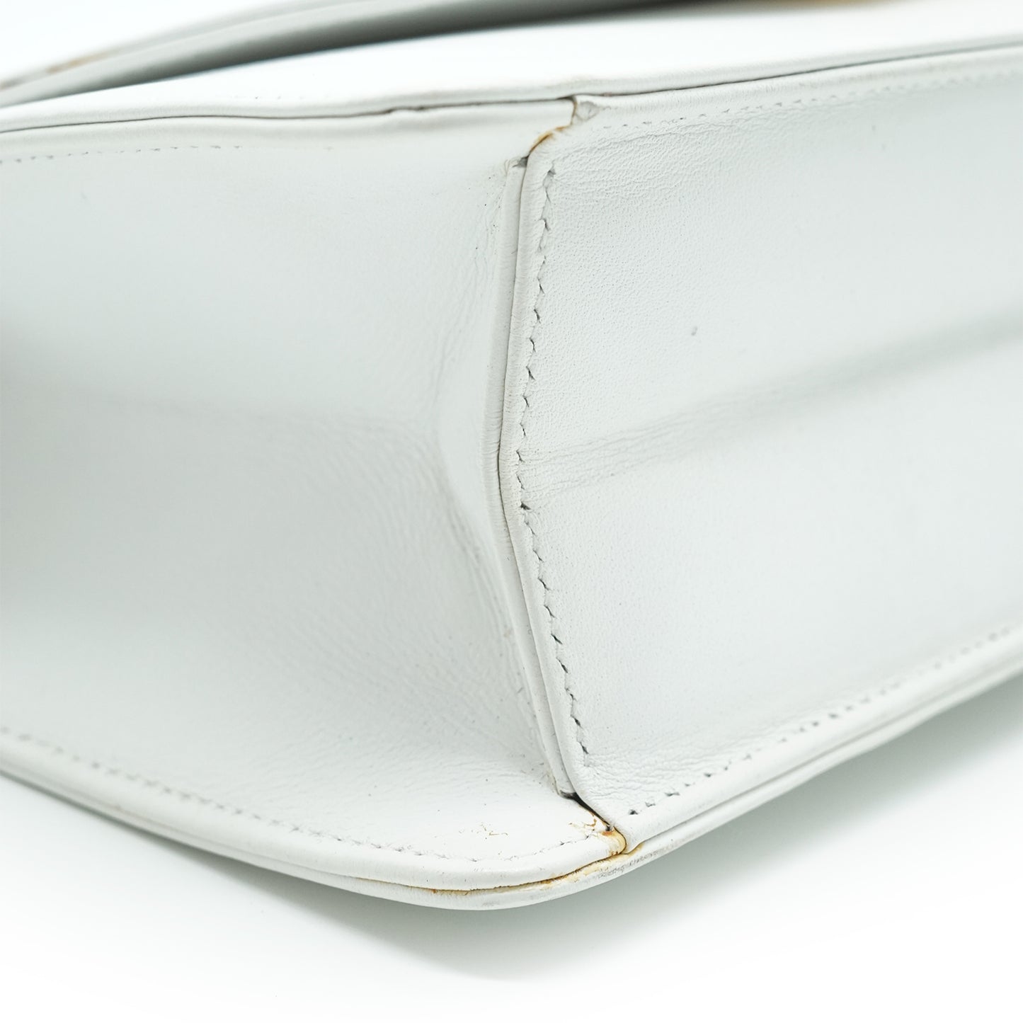 Vintage Leather Box Shoulder Bag