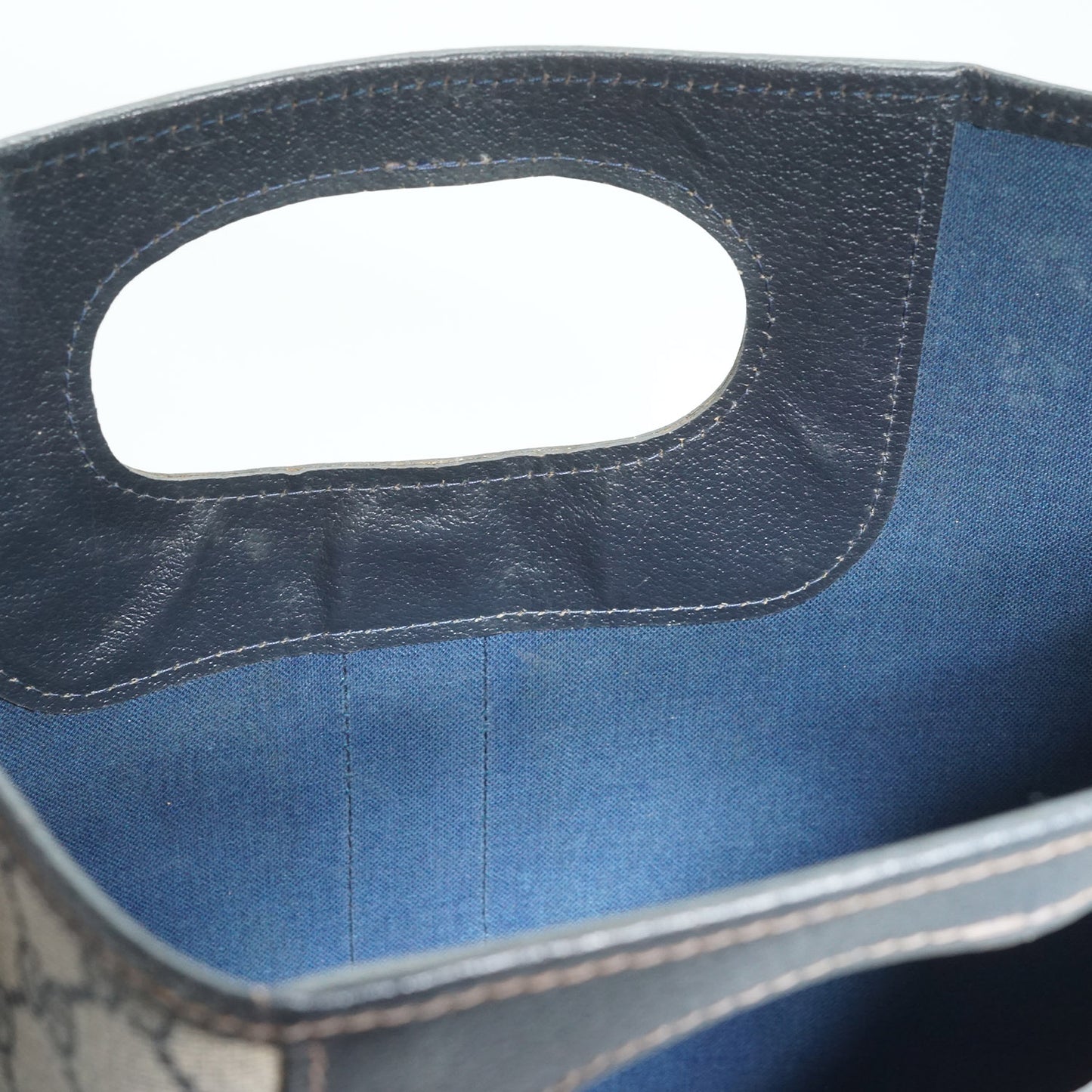 Vintage GG Supreme Sherry Line Coated Canvas Vertical Tote