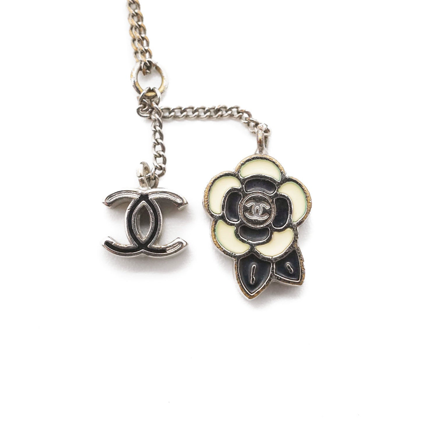 CC Logo Camellia Pendant Necklace