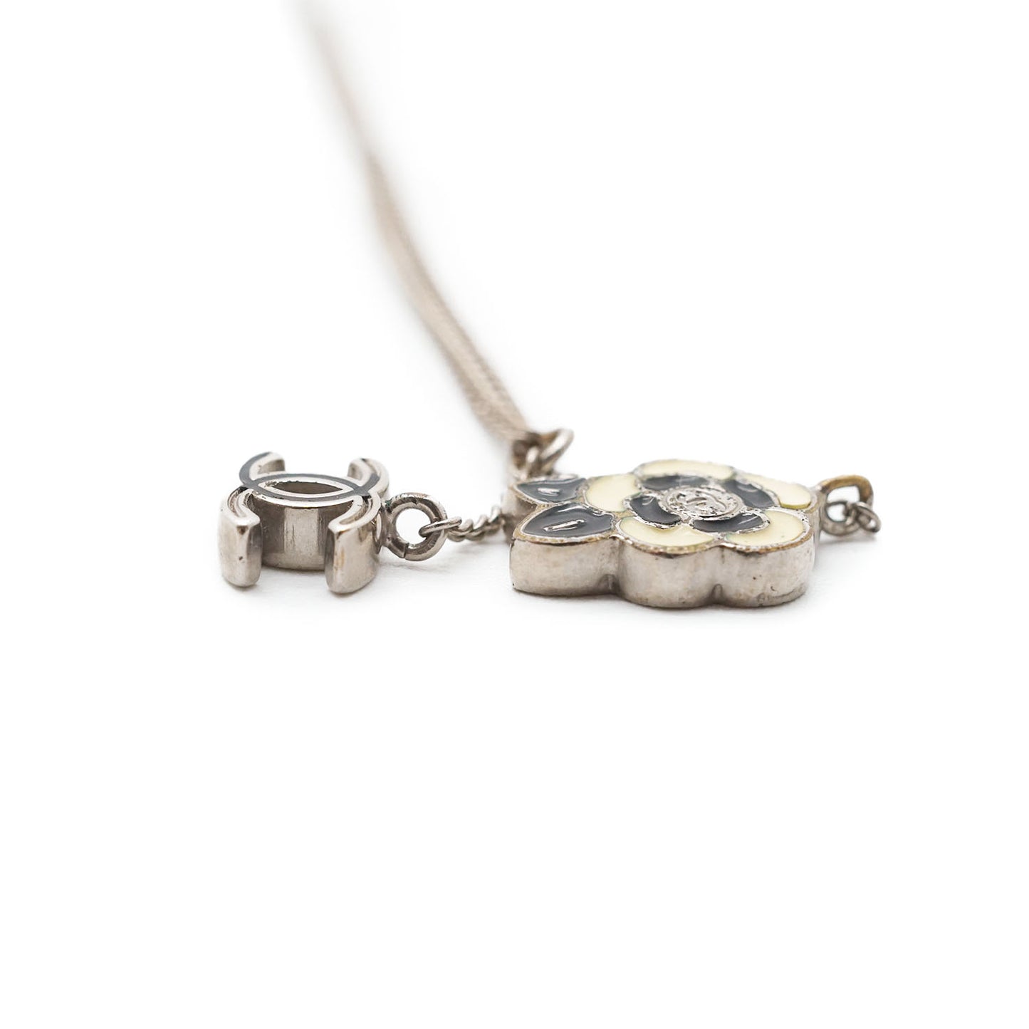 CC Logo Camellia Pendant Necklace