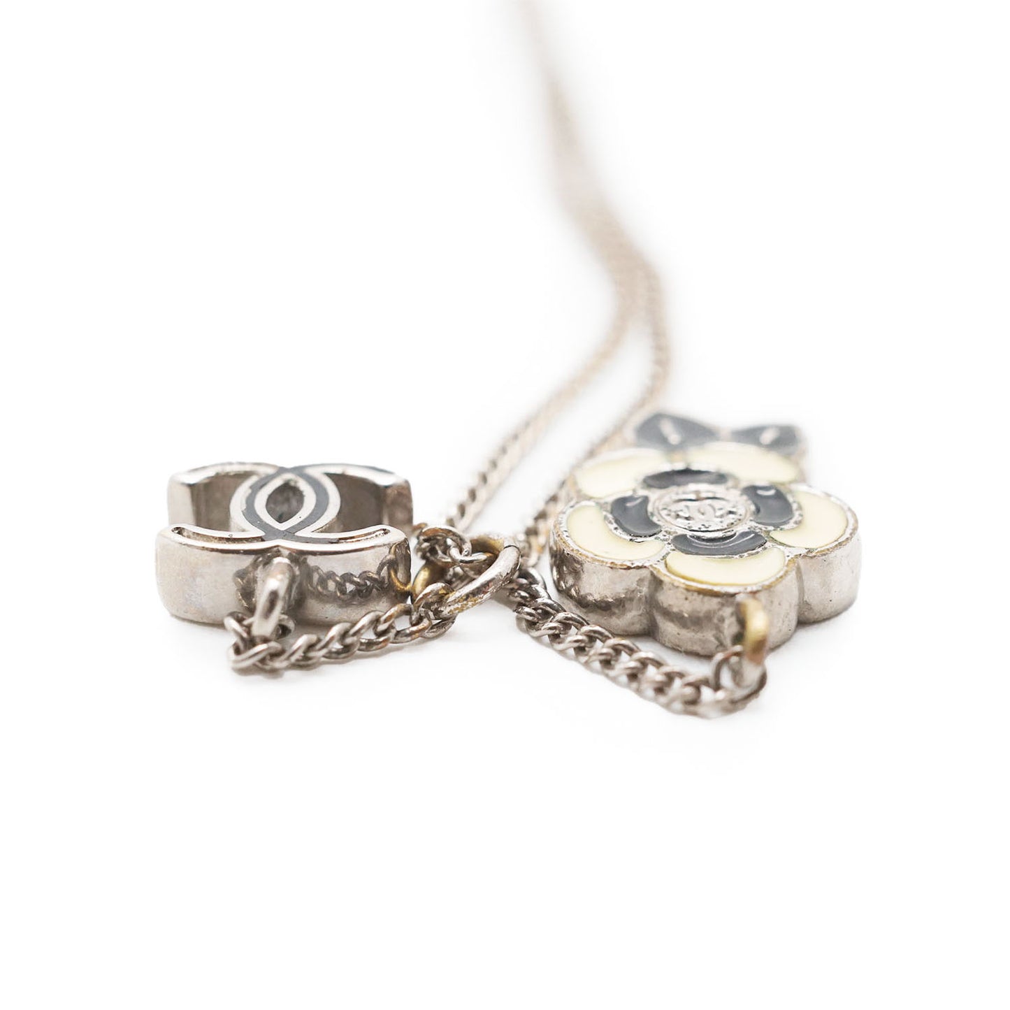 CC Logo Camellia Pendant Necklace