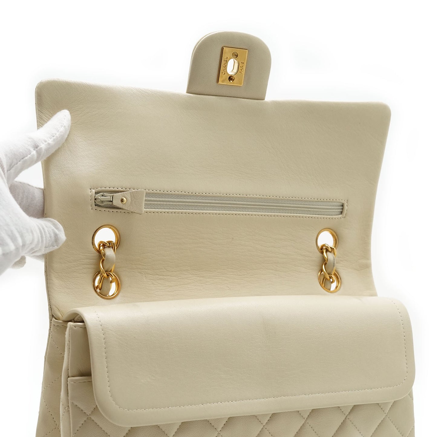 Lambskin Matelasse 25 Classic Double Flap Chain Shoulder Bag
