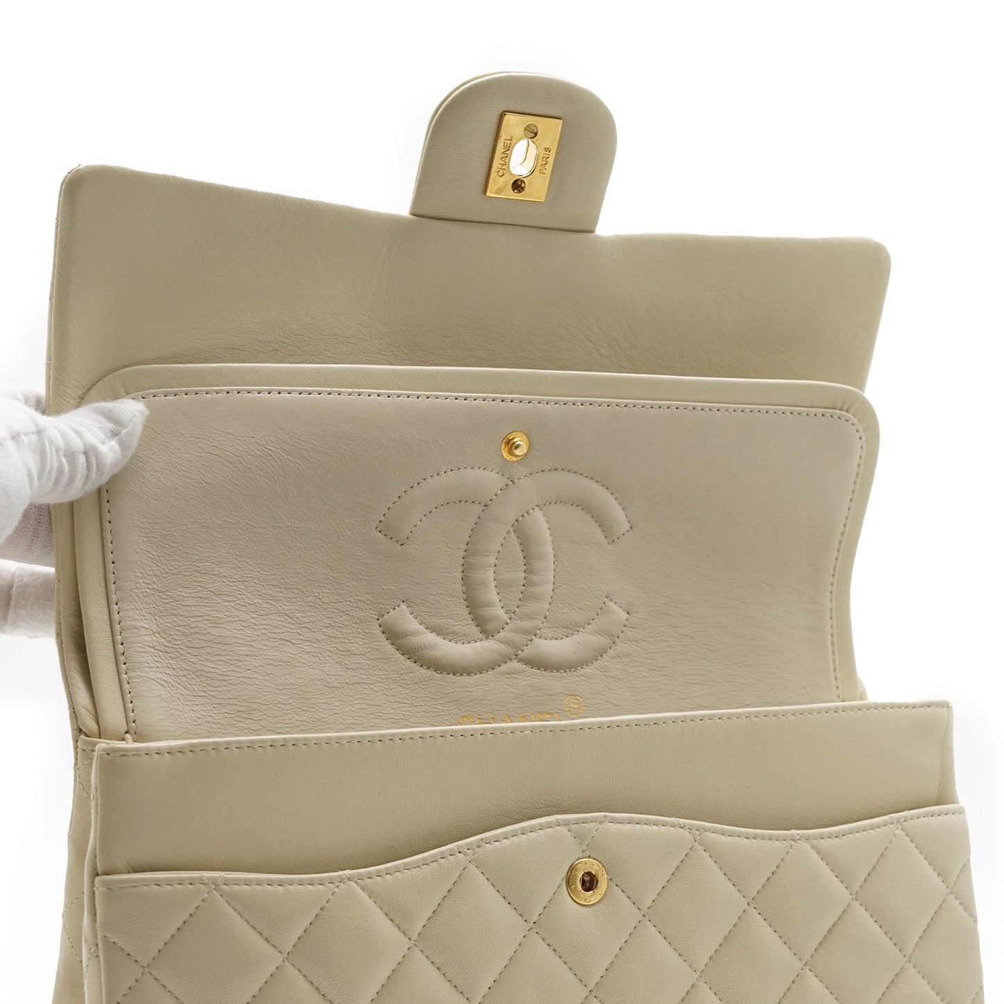 Lambskin Matelasse 25 Classic Double Flap Chain Shoulder Bag