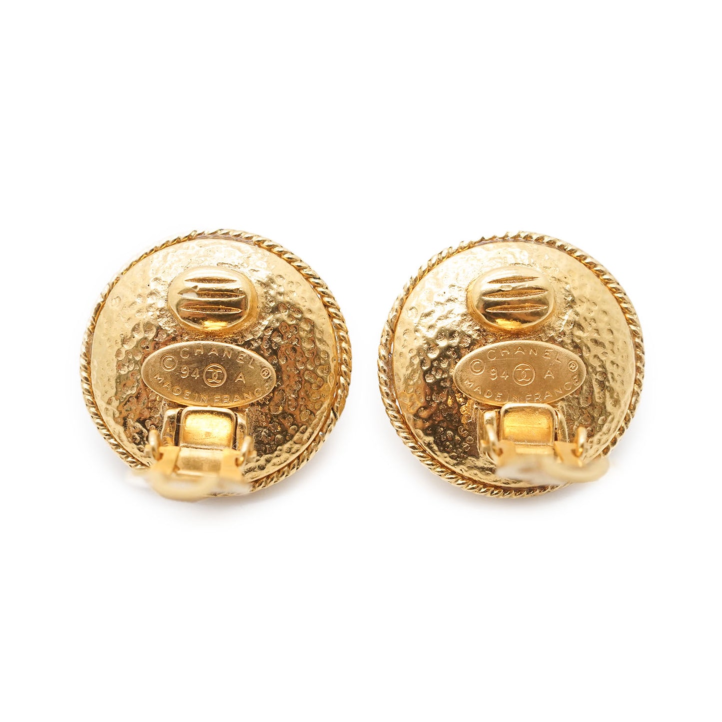 Artificial Pearl Round Clip Earrings GP