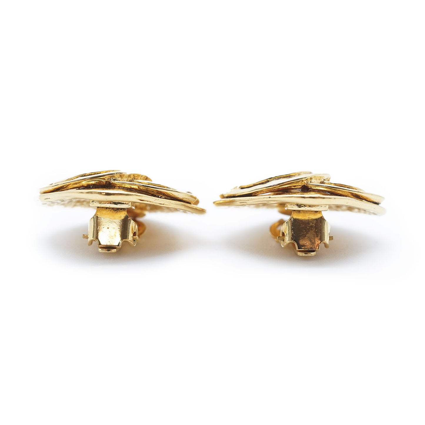 CC Logo Diamond Shape Clip Earrings GP