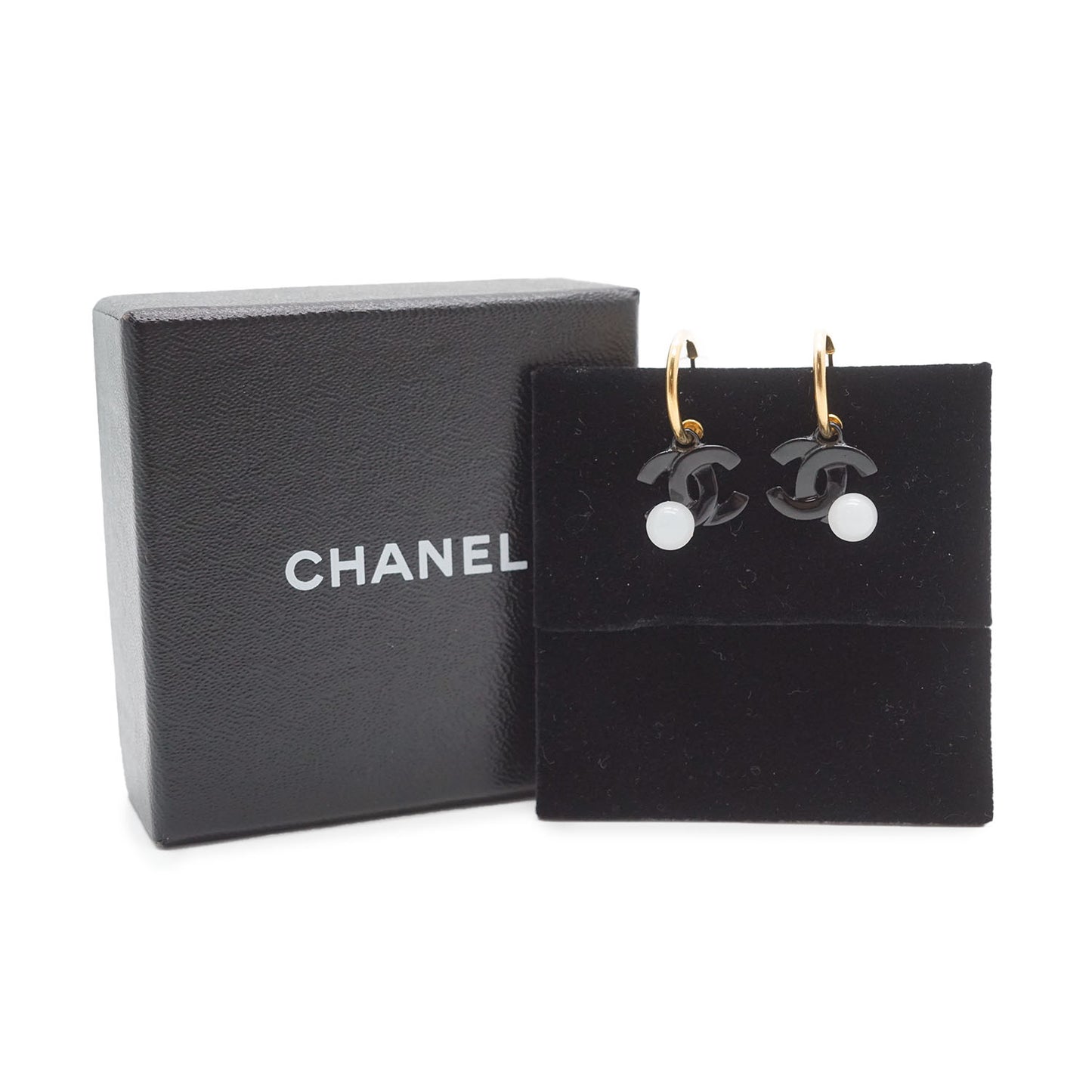 Coco Mark Pearl Hoop Earrings