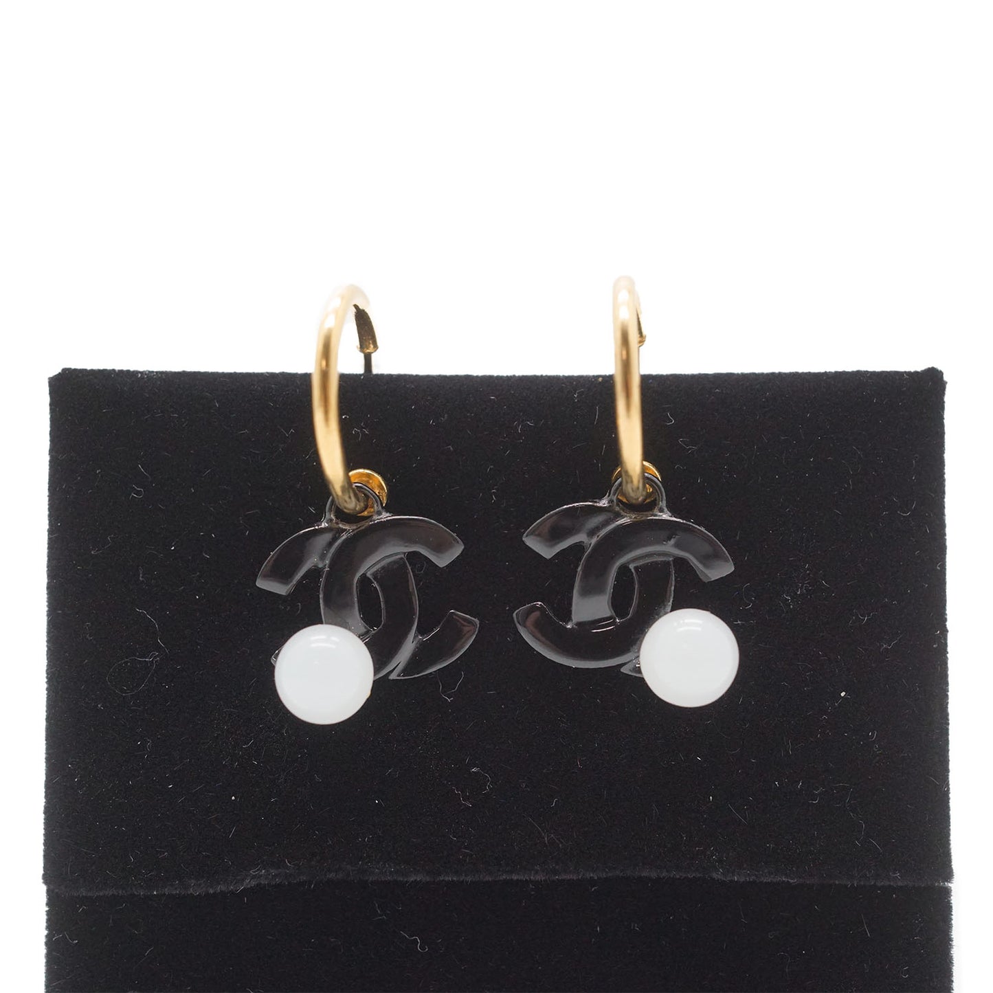 Coco Mark Pearl Hoop Earrings