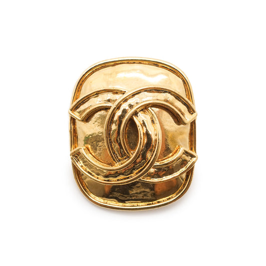 Coco Mark Square Button Brooch GP