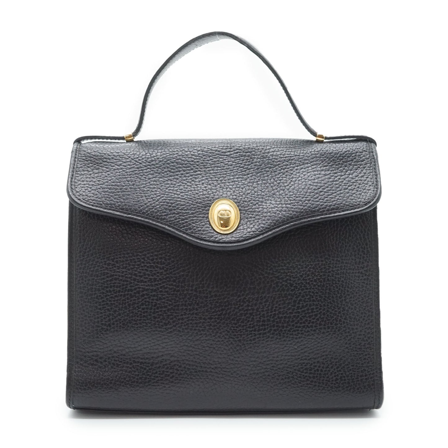 CD Logo Vintage Square Box Top Handle Bag