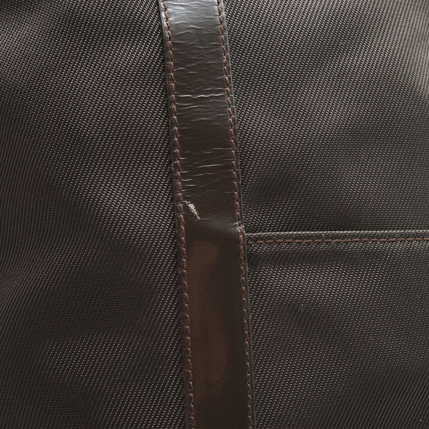 Vintage Bamboo Nylon Vertical Tote