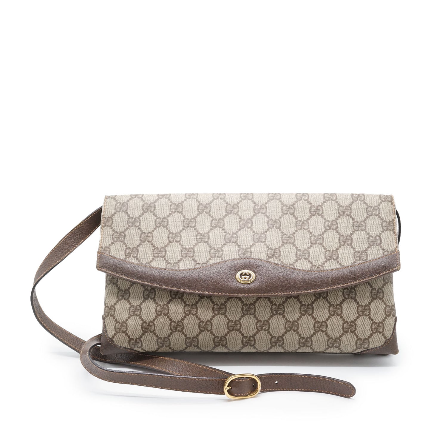 Vintage GG Supreme Coated Canvas Ophidia Flap Shoulder Bag