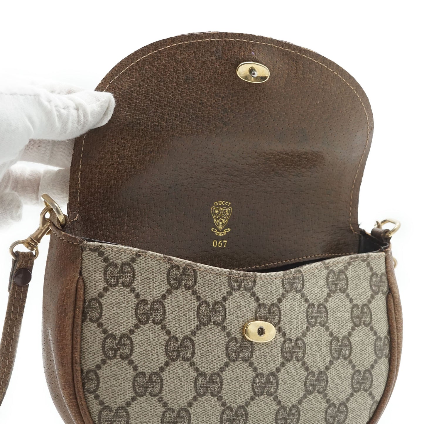 GG Supreme Coated Canvas Mini Rounded Crossbody Bag