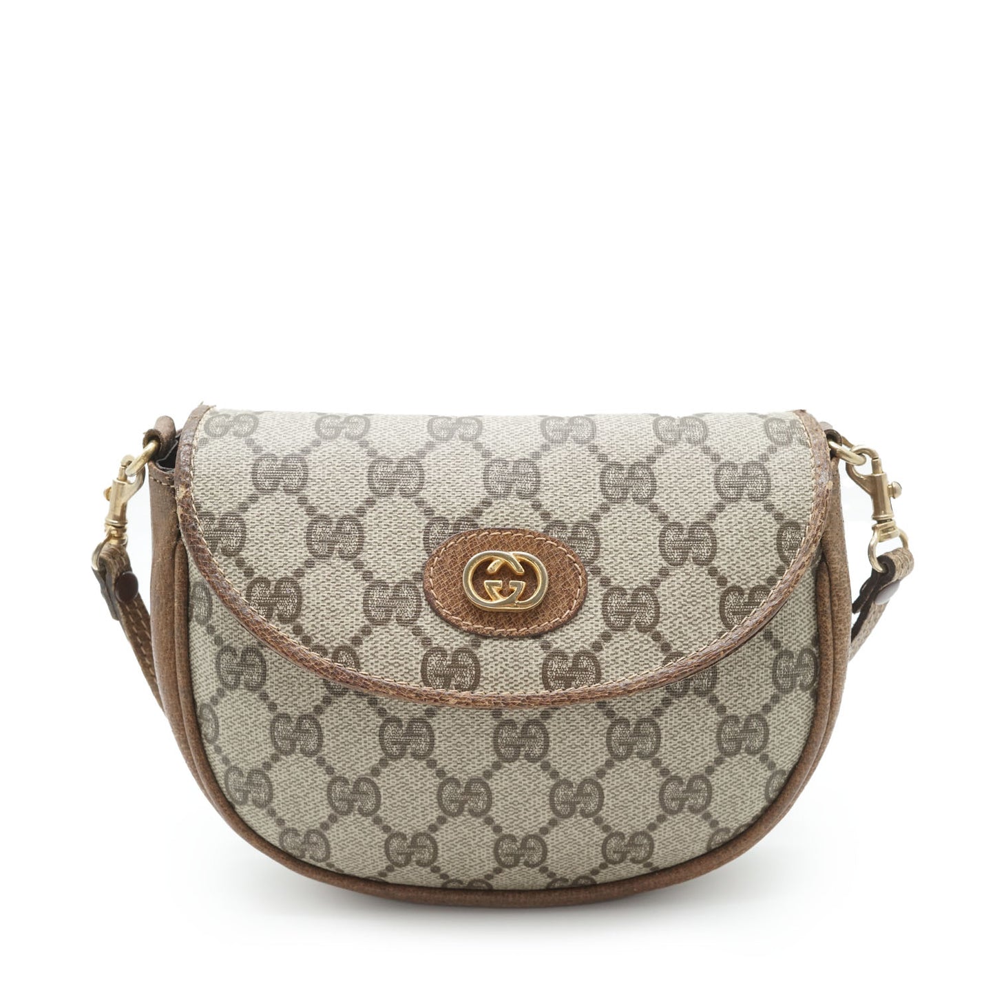 GG Supreme Coated Canvas Mini Rounded Crossbody Bag