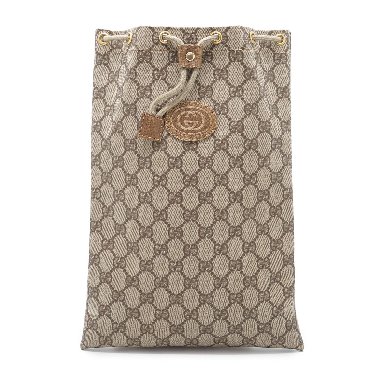 GG Supreme Coated Canvas Drawstring Vertical Pouch