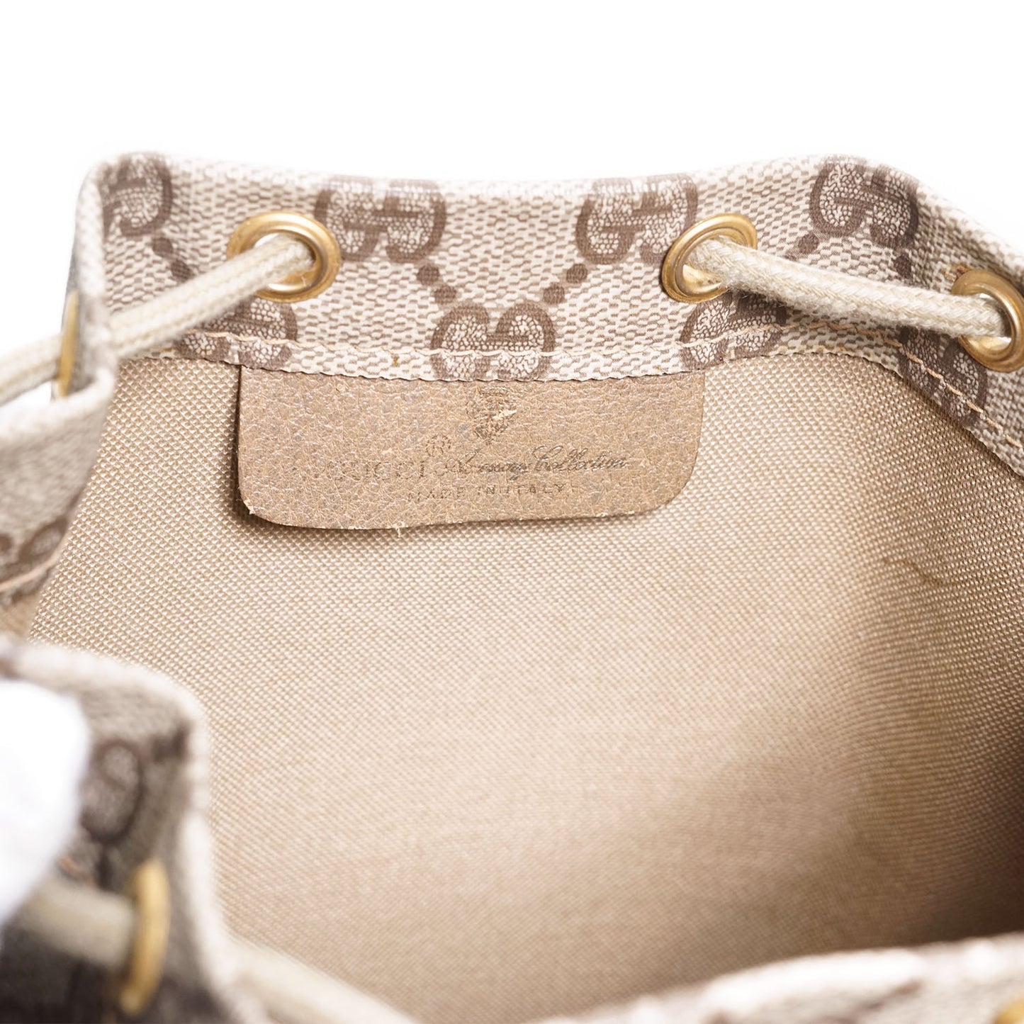 GG Supreme Coated Canvas Drawstring Vertical Pouch