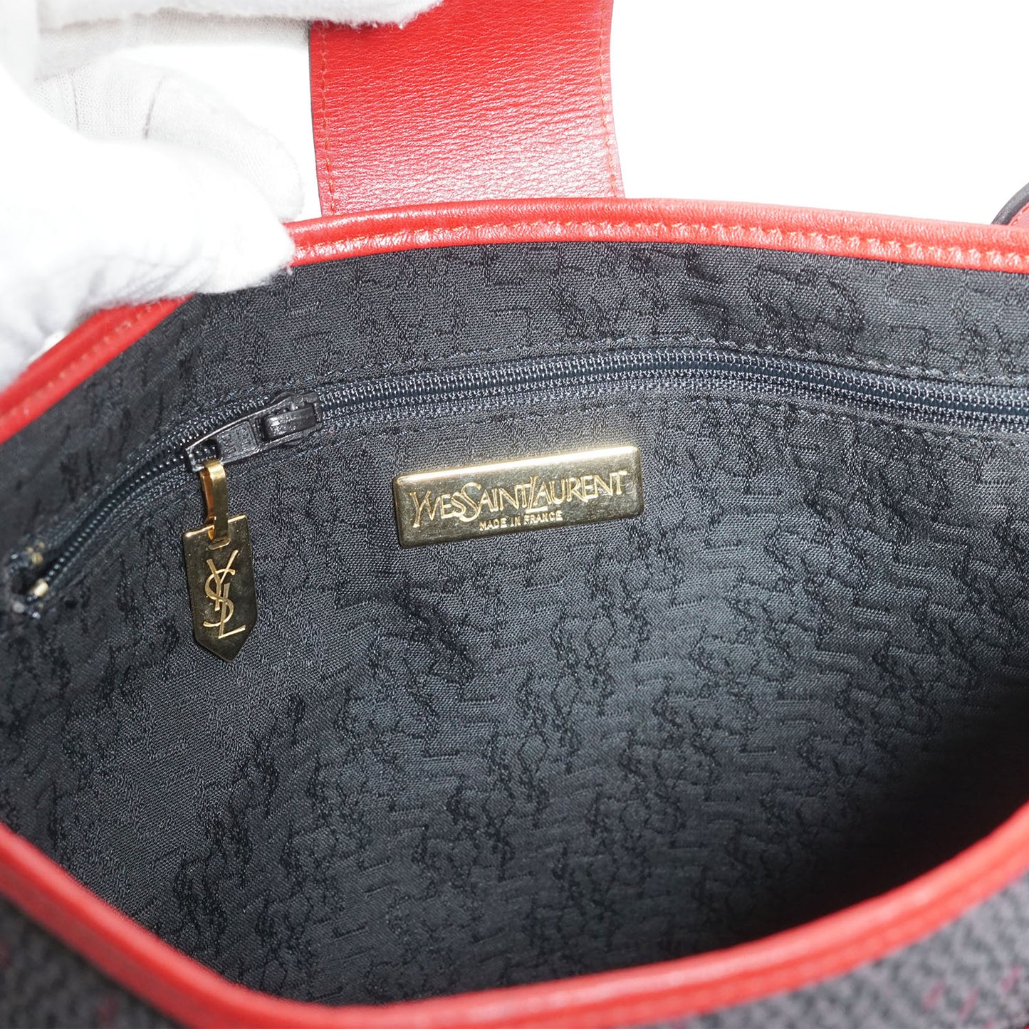YSL Vintage Vertical Multi Pocket Shoulder Bag