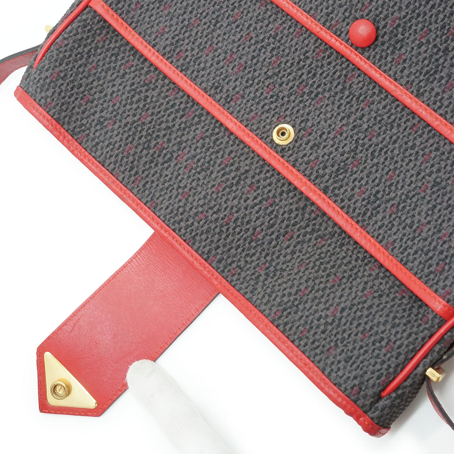 YSL Vintage Vertical Multi Pocket Shoulder Bag