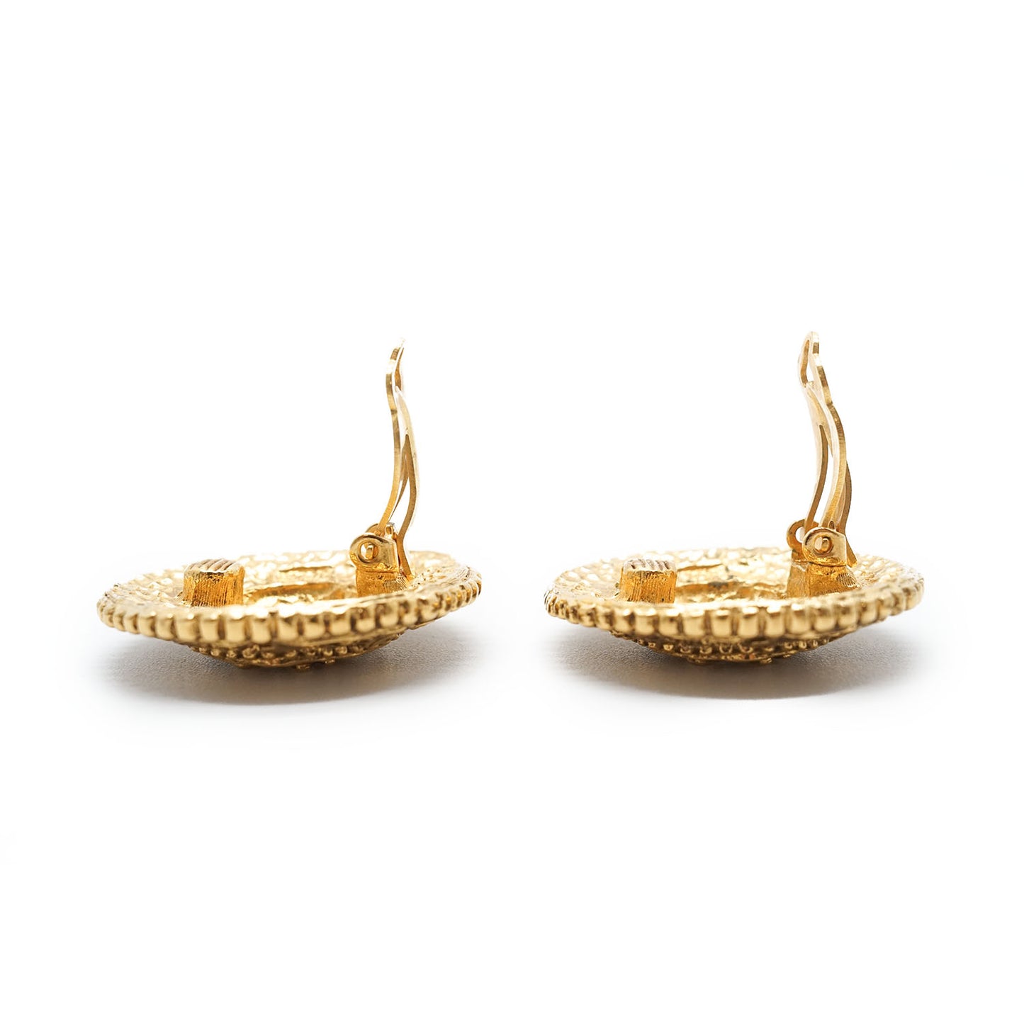 CC Filigree Round Clip-On Earrings GP