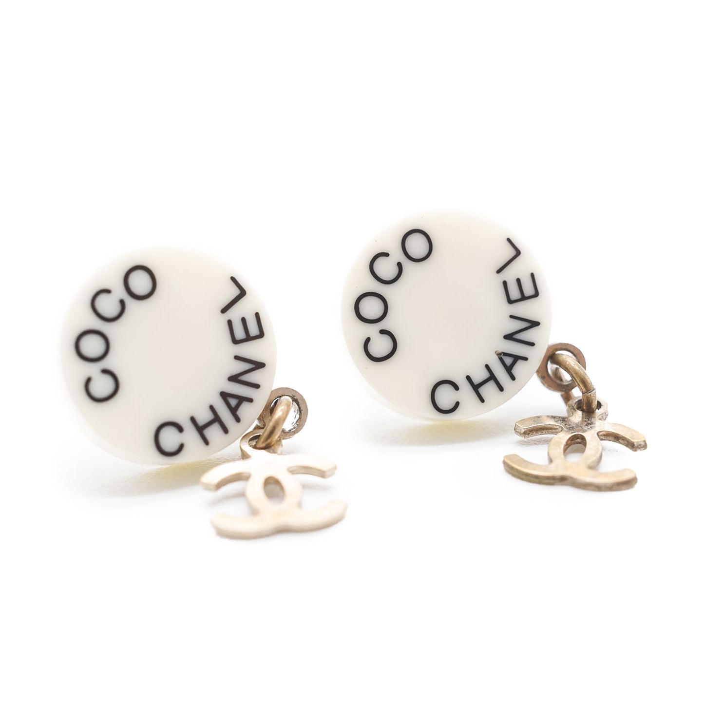 Coco Chanel Round Drop Earrings GP
