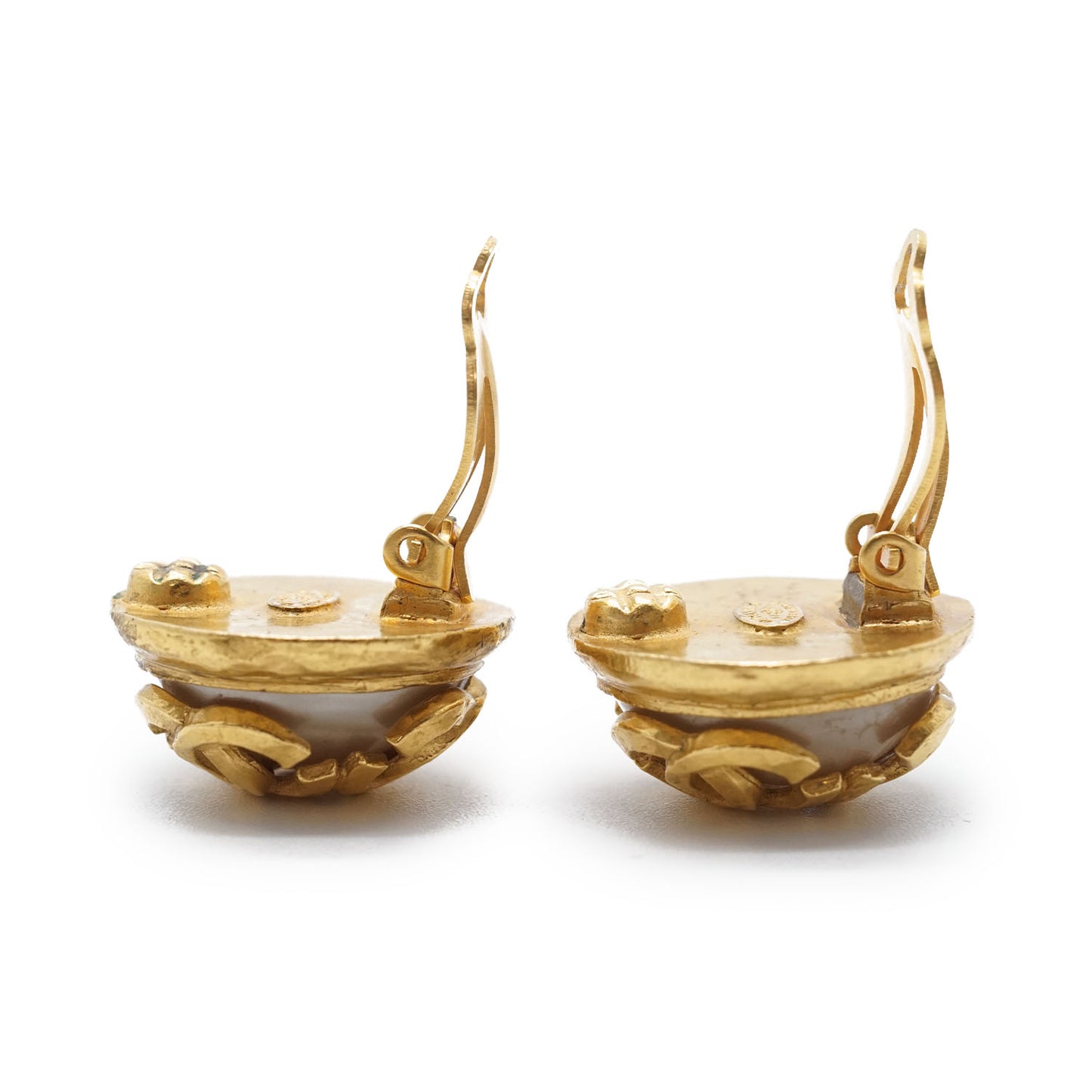 Multiple CC Artificial Pearl Round Clip-On Earrings GP