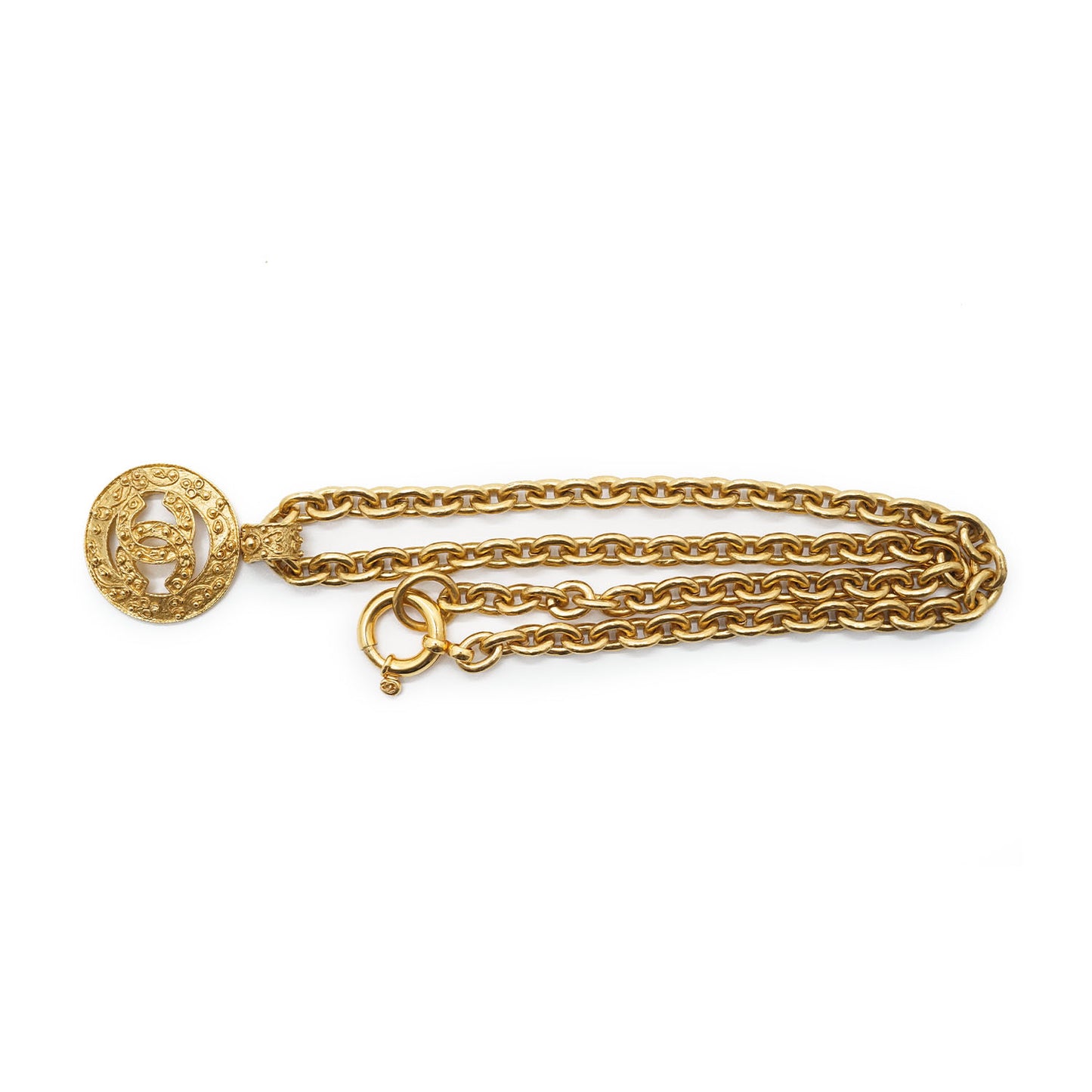 CC Logo Filigree Cut-out Chain Necklace GP