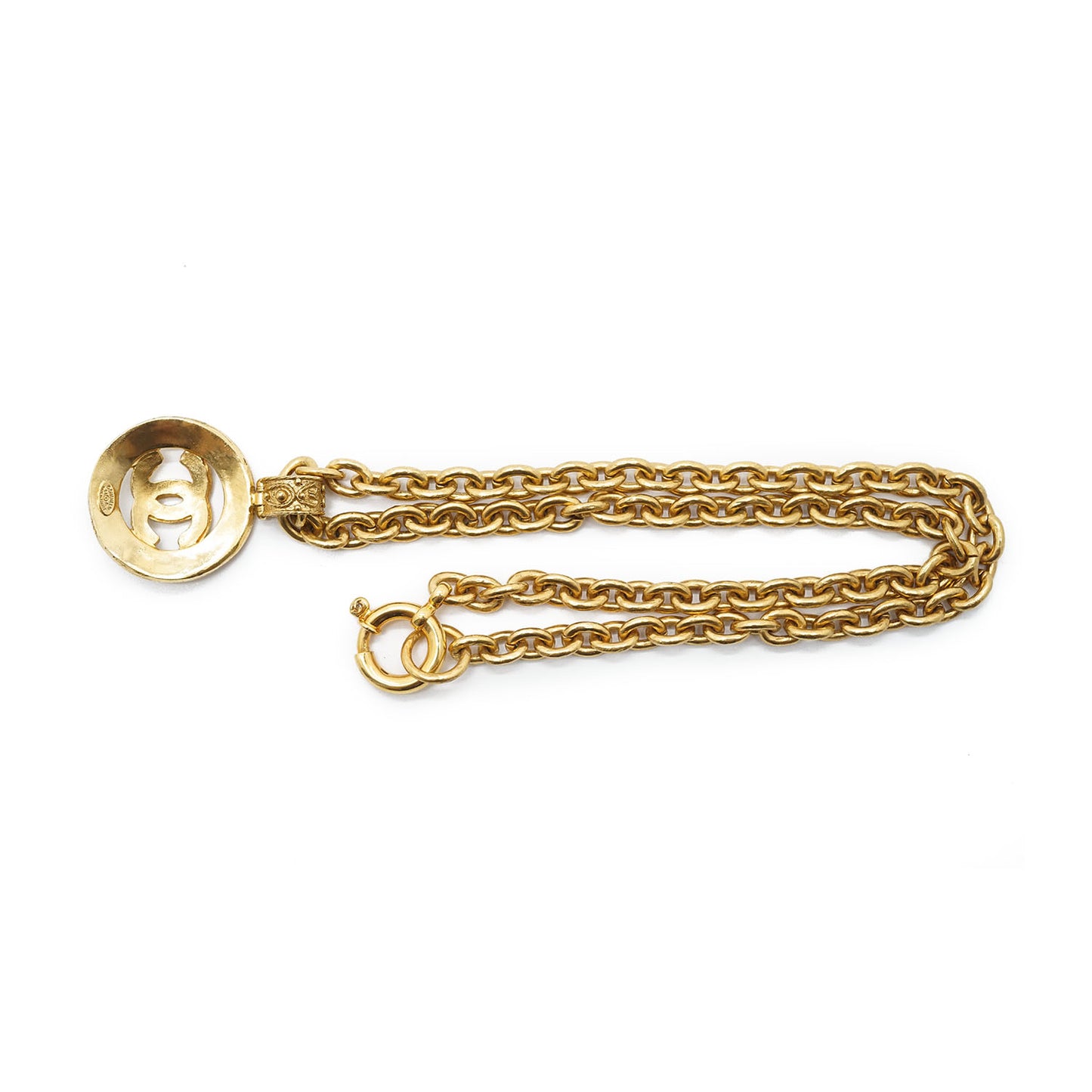 CC Logo Filigree Cut-out Chain Necklace GP