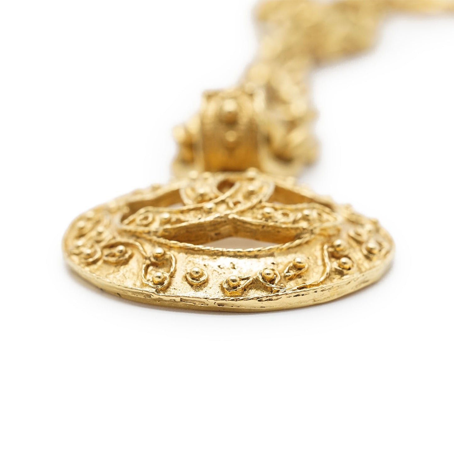 CC Logo Filigree Cut-out Chain Necklace GP