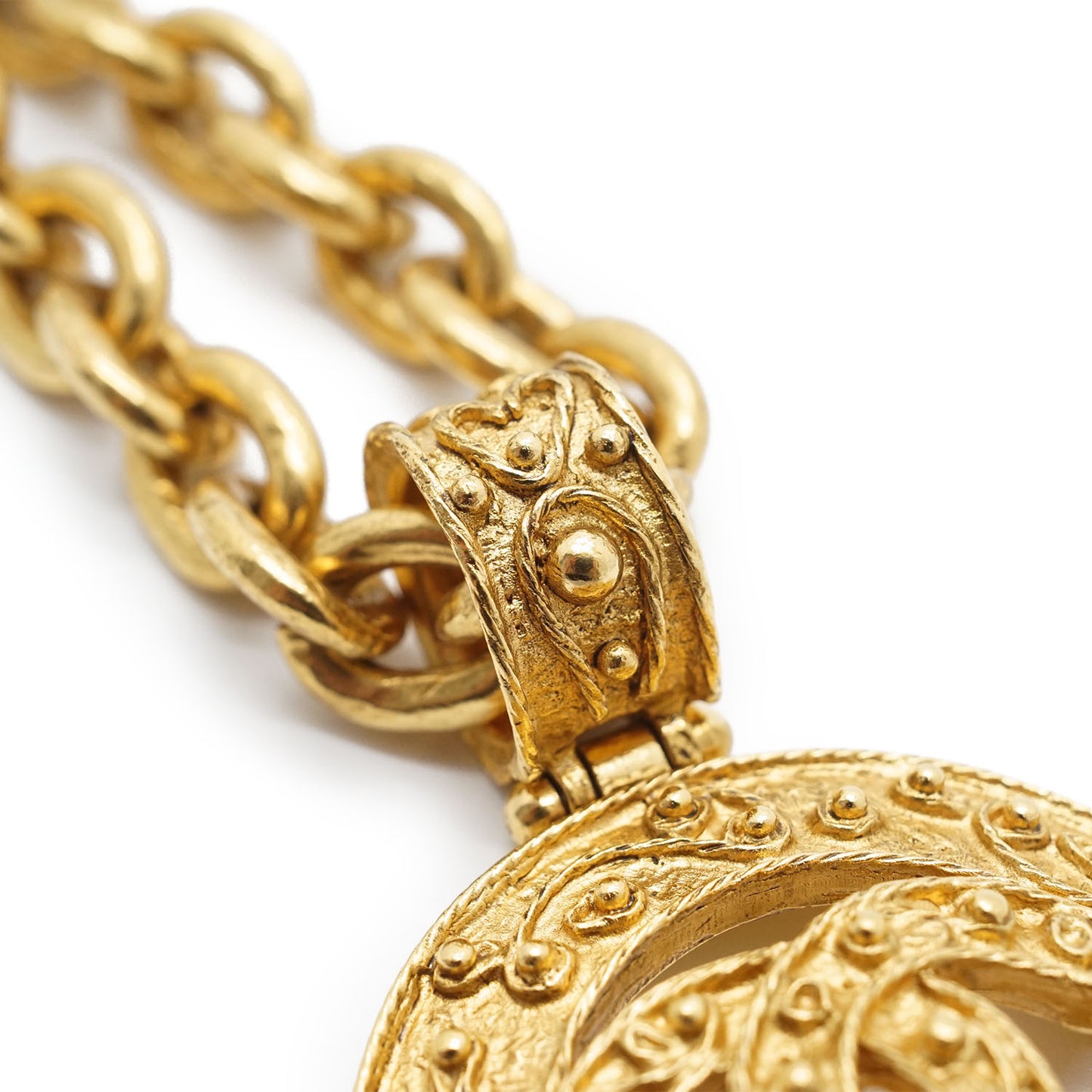 CC Logo Filigree Cut-out Chain Necklace GP