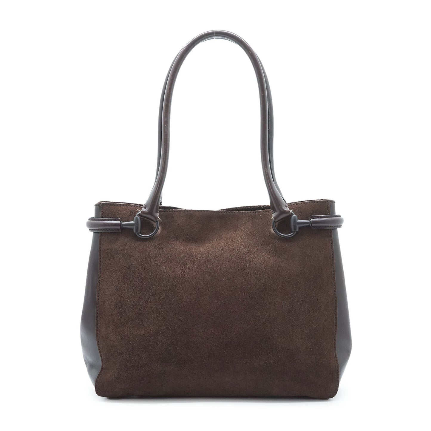 Suede Horsebit Tote