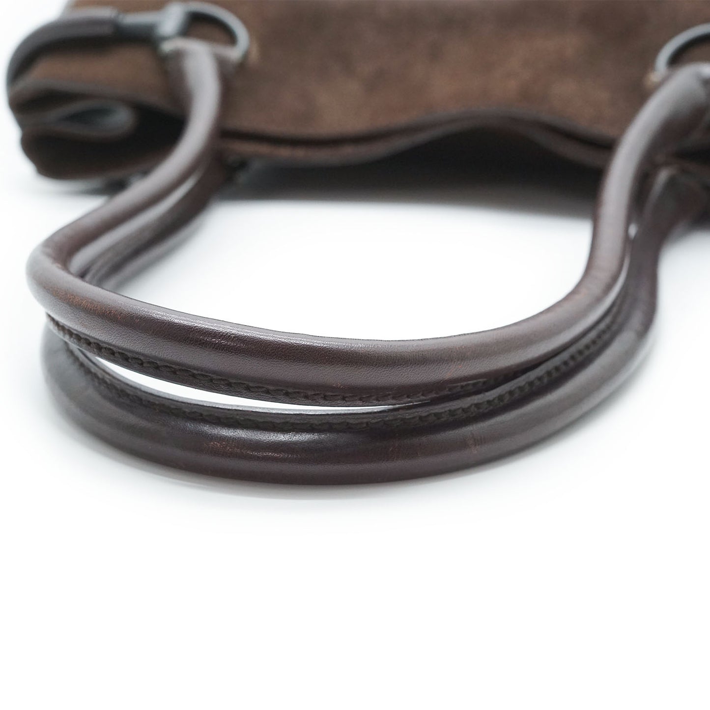 Suede Horsebit Tote