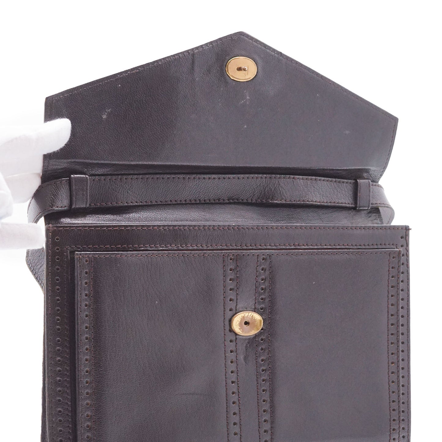 Vintage Cut-out Trim Shoulder Bag