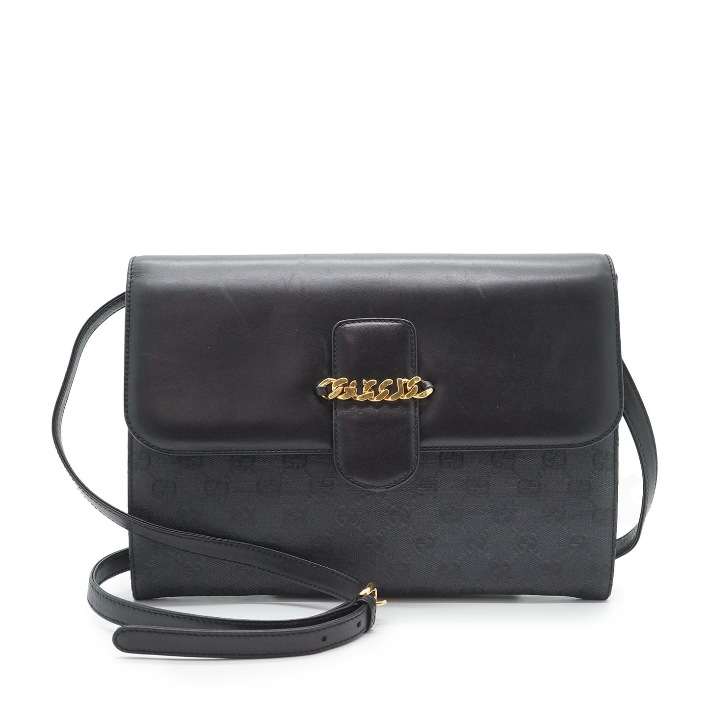 Vintage GG Canvas Flap Shoulder Bag